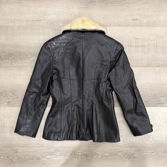 Blumarine Fur Collar Leather Blazer - Picture 9 of 9